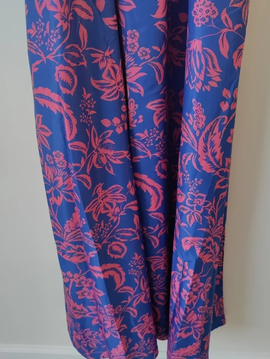 Maxi Sundress with Smocked Bust, Spaghetti Straps, Flowy A-Line Fit Size L - Picture 6 of 11